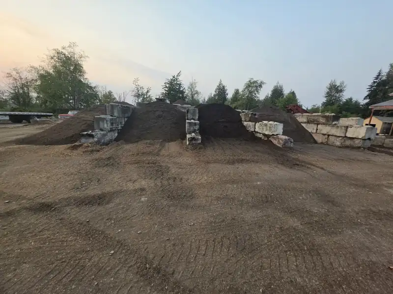 Specialty Soils material bins at the Enumclaw yard